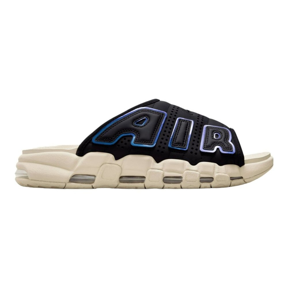 Nike Air More Uptempo Slide Sandals FB7799-001 Black Sanddrift Men's Size 9 - Picture 3 of 7